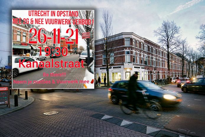 Jongen (17) uit Zeist roept op tot ‘opstand’ met vuurwerk in de Kanaalstraat in Utrecht.
