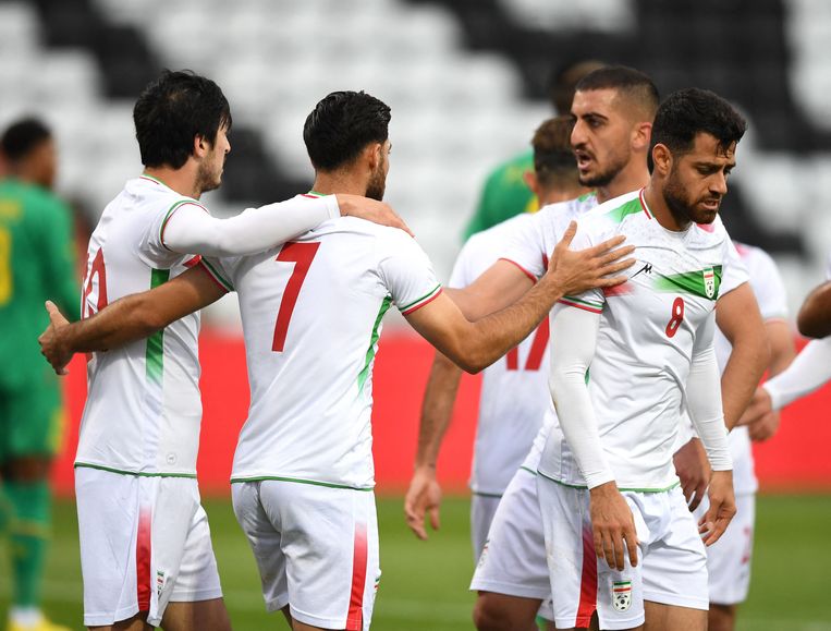 De nationale ploeg van Iran. Beeld AFP