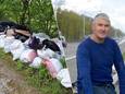 Luc Larivière stootte op een sluikstort van 122 zakken met restanten van een cannabisplantage