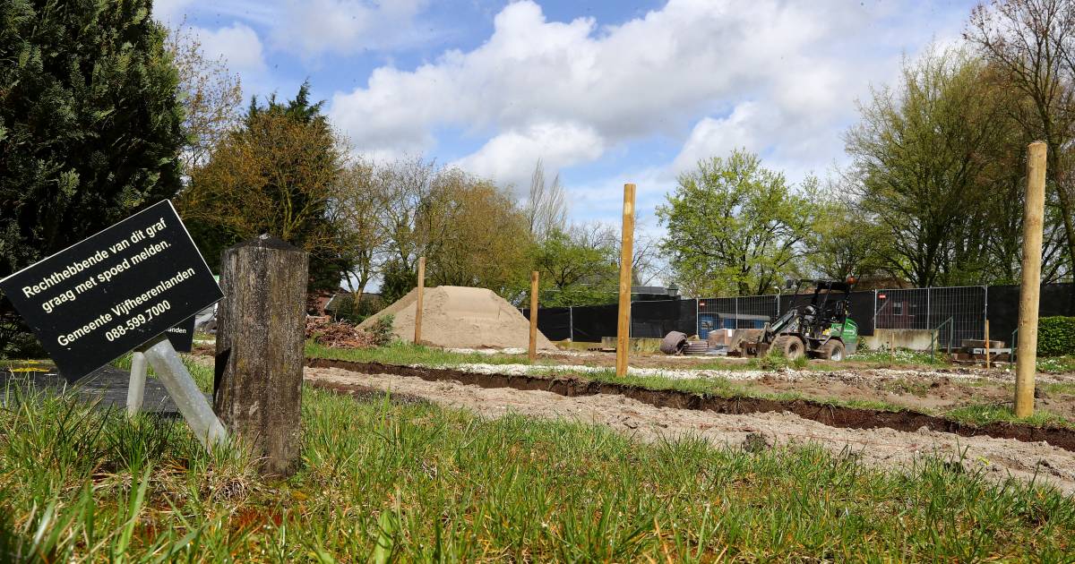 Begraafplaats in Lexmond kampt met hoge grondwaterstand: ‘Zo kun en mag je niet begraven’