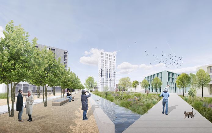Impressie van de nieuwe woonwijk rond het ziekenhuis Velp.