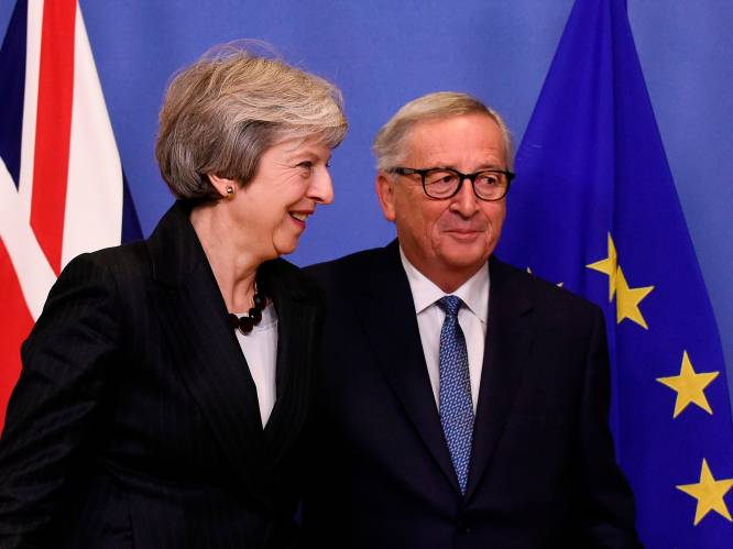 "Goede vooruitgang", maar "werk gaat voort" na onderhoud van Juncker met May over brexit