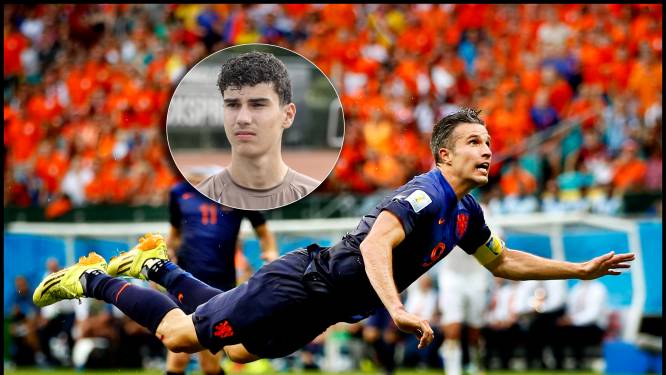Zo vader, zo zoon: Shaqueel van Persie kopieert legendarische WK-goal van vader Robin
