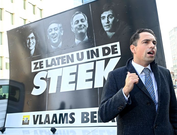 Vlaams Belang-voorzitter Tom Van Grieken.