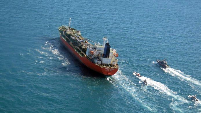 De tanker werd aan de ketting gelegd door de Iraanse Revolutionaire Garde