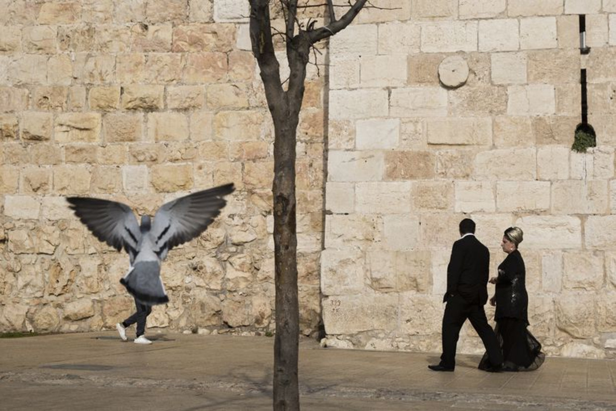 De historische stadsmuur van Jeruzalem. Beeld AP