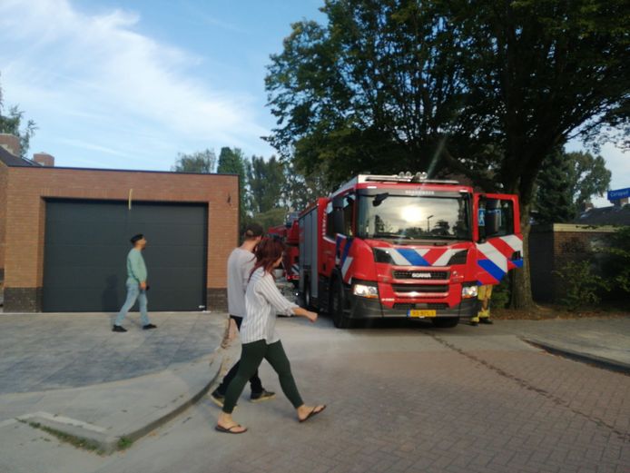 De brandweer aan het Corapad.