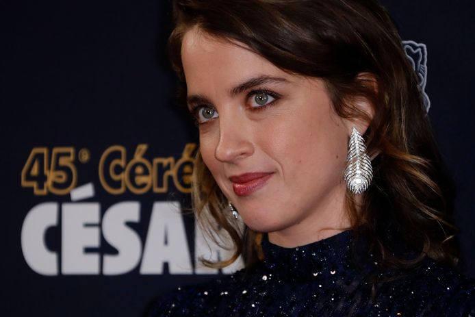 De Franse actrice Adèle Haenel, die de zaal verliet uit protest tegen de prijs voor Roman Polanski.