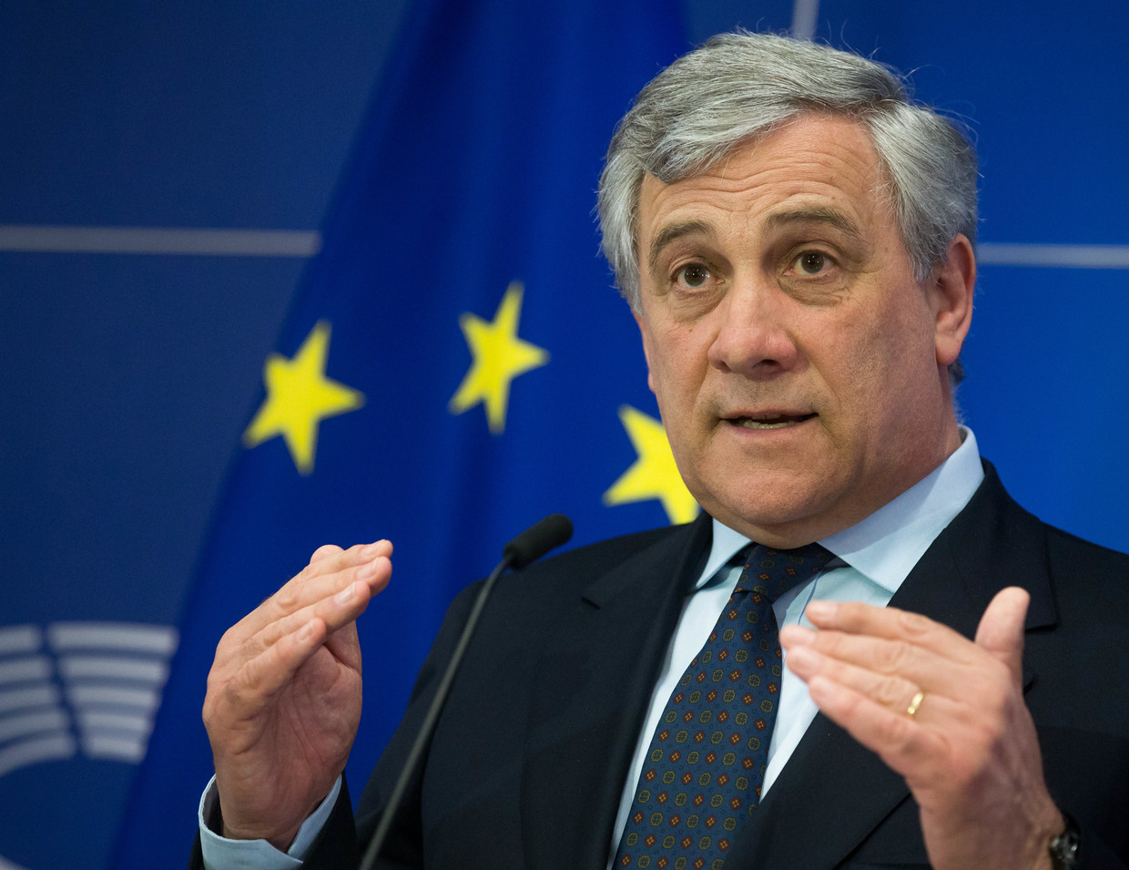 Antonio Tajani. Beeld EPA