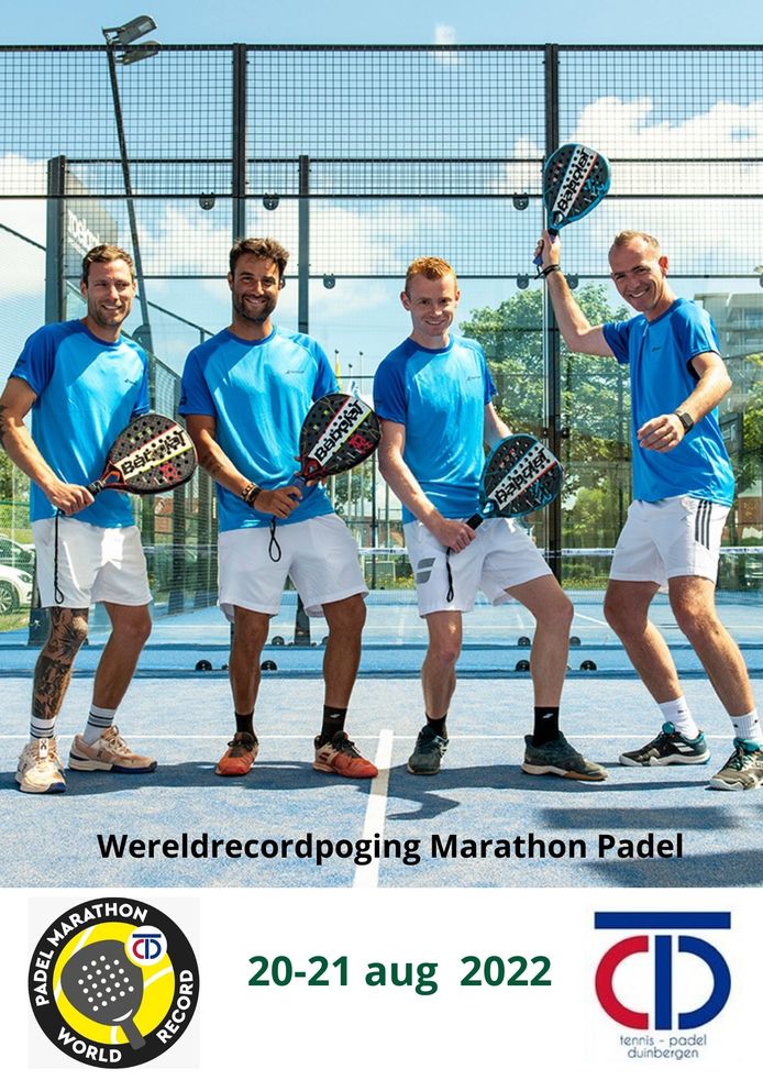 Bij tennis- en padelclub Duinbergen maken ze zich op voor de wereldrecordpoging.