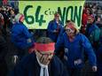 Protest tegen nieuwe pensioenhervorming in Frankrijk.