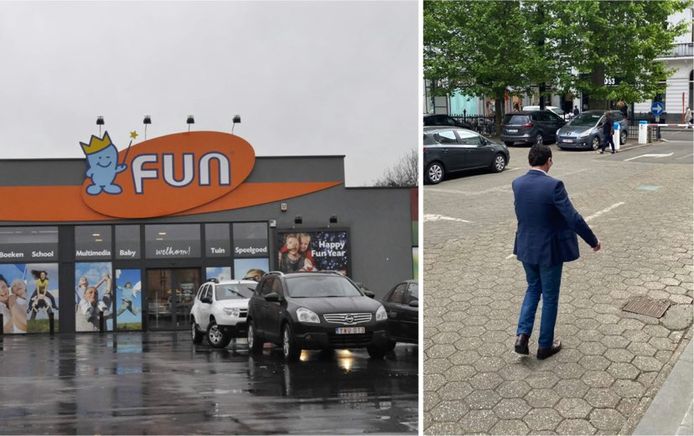 Links: Onder ander filialen van Fun behoorde tot de man zijn 'werkterrein'. 

Foto rechts: De man beklaagde het hof van beroep.