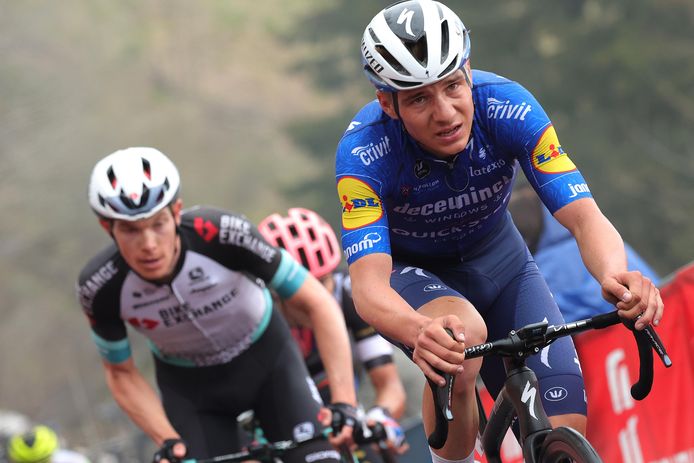 Remco Evenepoel op de Monte Zoncolan.