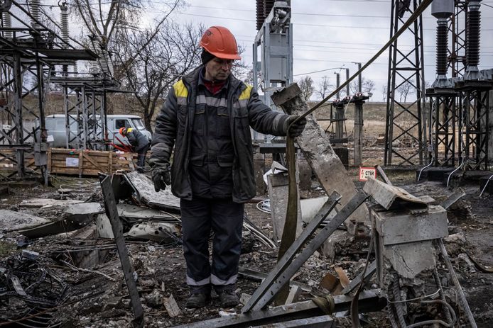 Elektriciteitscentrale in Oekraïne die in november geraakt werd.