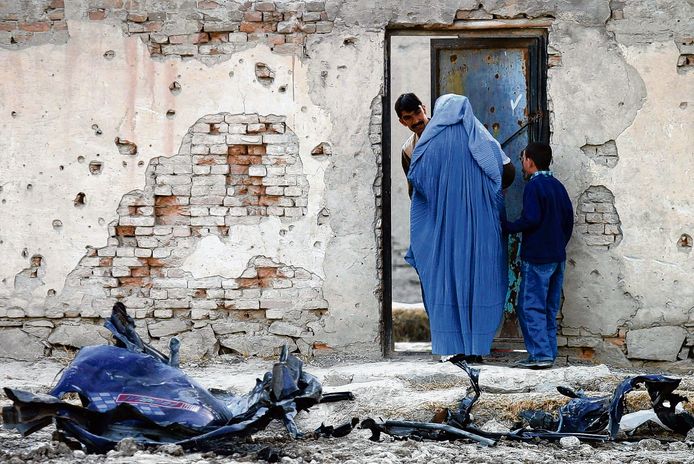 De resten van een aanslag in Afghanistan. Een meerderheid van alle aanslagen wereldwijd treft vijf landen:  Afghanistan, India, Irak, Pakistan en de Filipijnen.