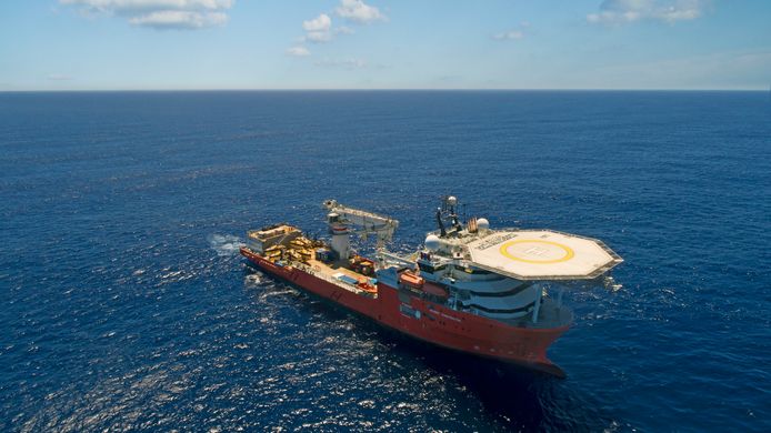 De 'Seabed Constructor' van Ocean Infinity speurt naar het wrak van de verdwenen vlucht van Malaysia Airlines.