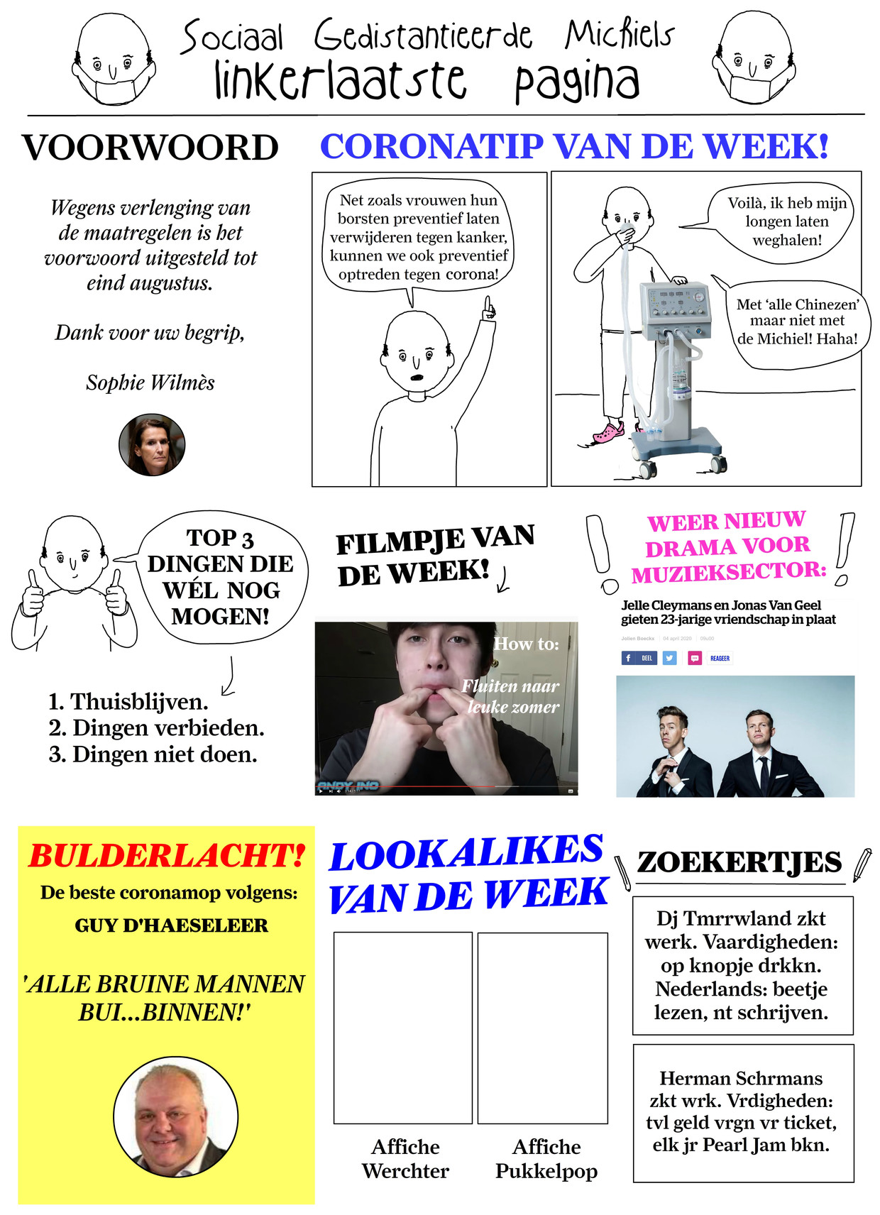 Sociaal Incapabele Michiel - week 17 Beeld Tom Borremans | Humo