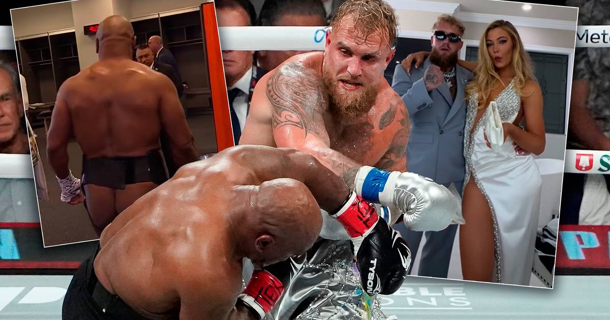 ‘Gevecht van de Eeuw’ wordt ‘treurigste gevecht ooit’: blote kont Mike Tyson en Jutta Leerdam zorgen