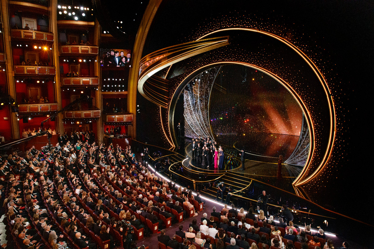 De Oscaruitreiking, hier in 2020, trekt steeds minder kijkers. Beeld Getty