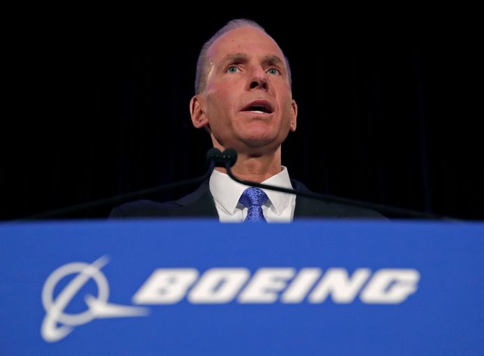 Boeing-CEO Dennis Muilenburg (archieffoto).