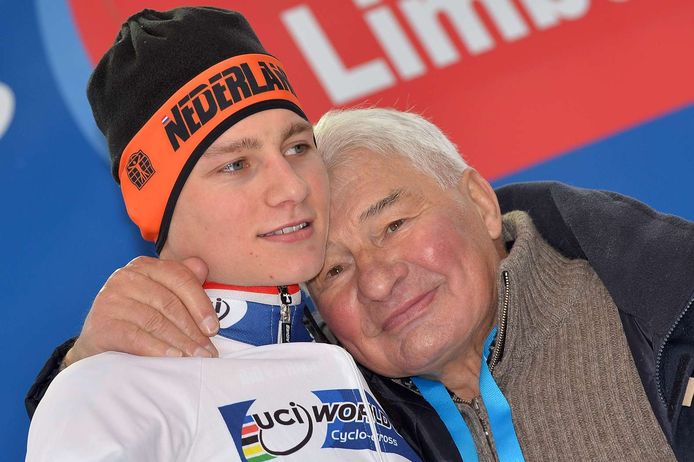 Mathieu van der Poel met zijn opa Raymond Poulidor.