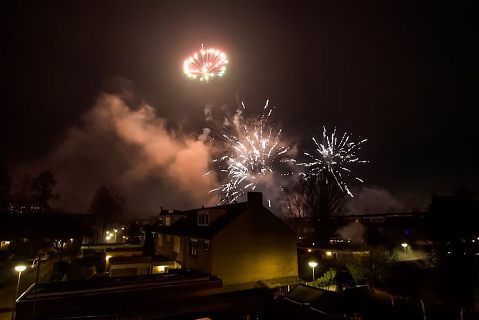 Vuurwerk boven Eindhoven.