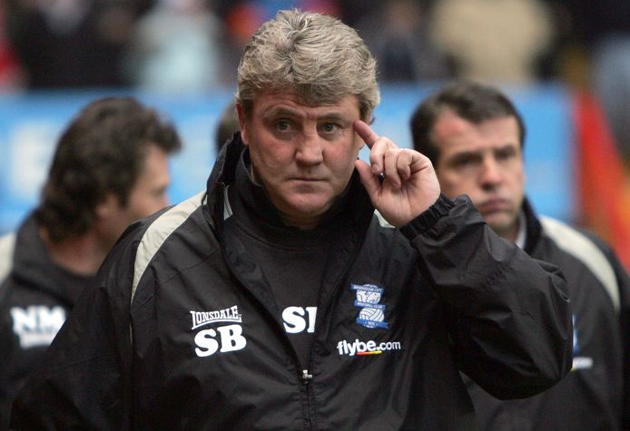 Steve Bruce als coach van Birmingham City in 2006.