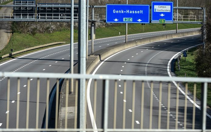 Weinig verkeer op de Belgische wegen door de coronacrisis, beeld ter illustratie.