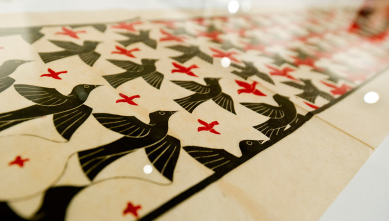 Metamorphose II van M.C. Escher. Dit is niet het werk dat in de kringloopwinkel is gevonden. © anp Beeld 