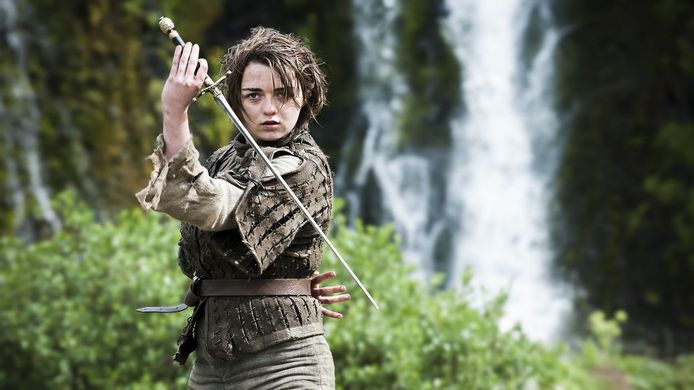 Maisie Williams als haar personage Arya Stark in ‘Game of Thrones’.