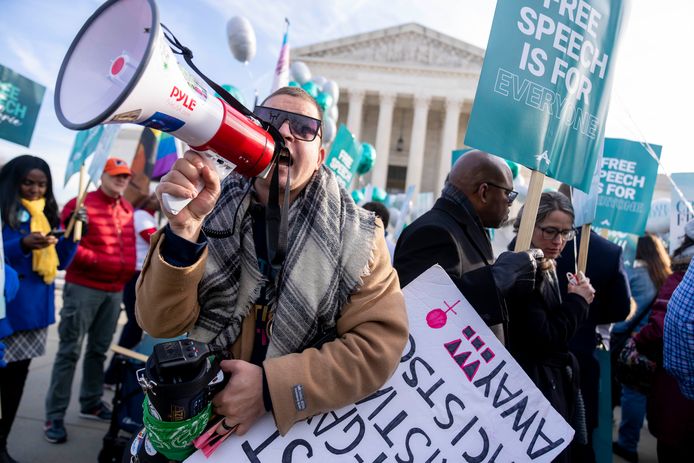 Zowel voor- als tegenstanders van de kwestie kwamen naar het Hooggerechtshof in Washington.