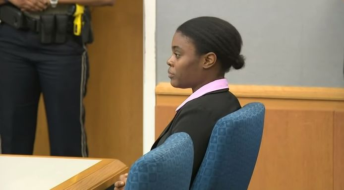 Tiffany Moss tijdens haar proces.