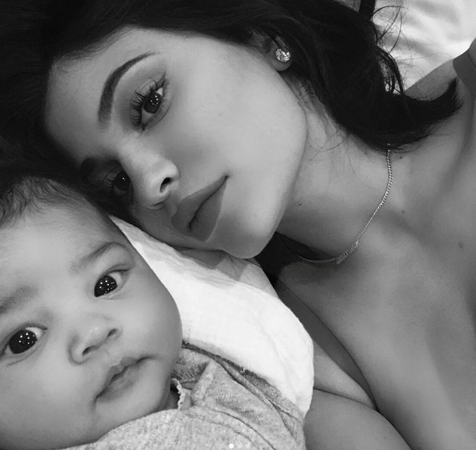 Kylie Jenner en haar dochter, Stormi.