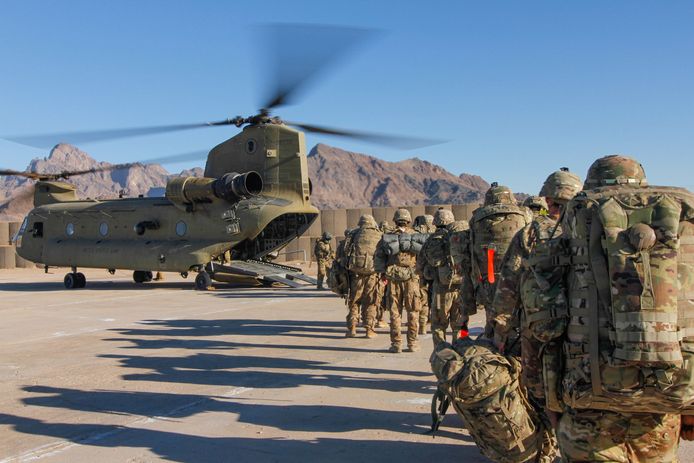 Amerikaanse soldaten op missie naar Afghanistan.