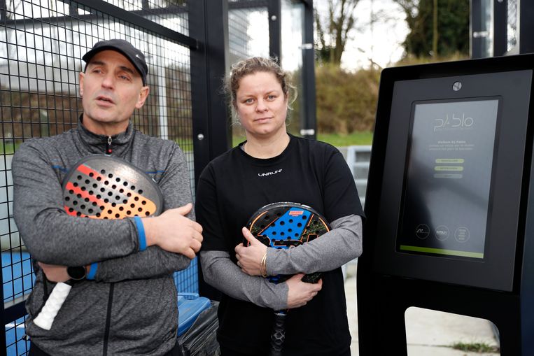 Brahim Boulbahaiem: ‘Ik speel zelf padel in de club van Kim Clijsters: met mijn videoregistratiesysteem kunnen de spelers niet meer frauderen of gratis spelen.’ Beeld Photo News