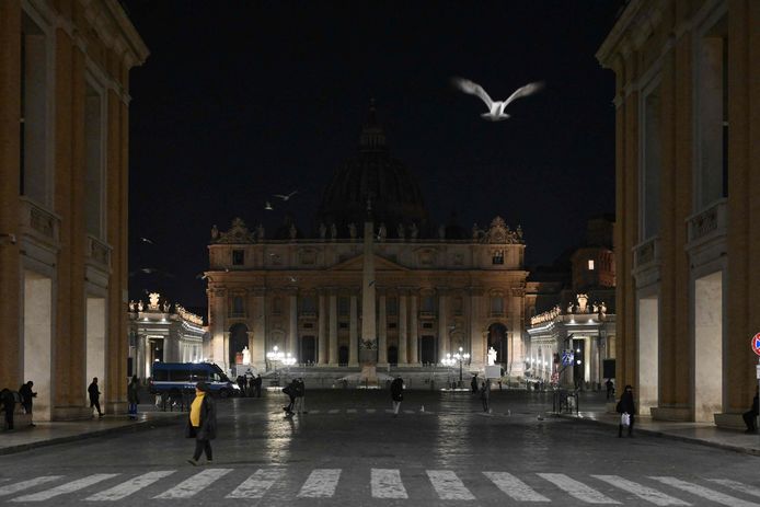 Het Sint-Pietersplein in Rome.
