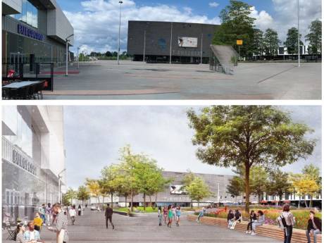 Met minder beton en meer groen en bankjes moet Olympiaplein de ‘huiskamer’ van Stappegoor worden