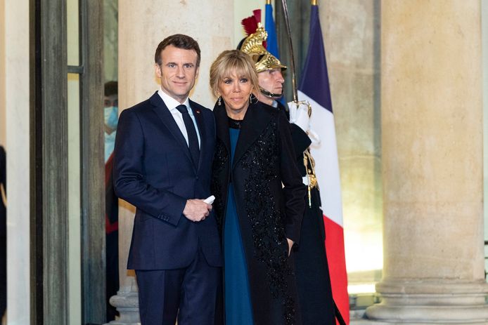 Brigitte Macron en haar echtgenoot, de Franse president Emmanuel Macron.