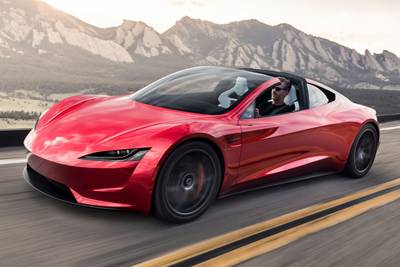 Tesla Roadster met “SpaceX-pakket” sprint binnen 1,5 seconden naar 100 km/u door raketmotoren