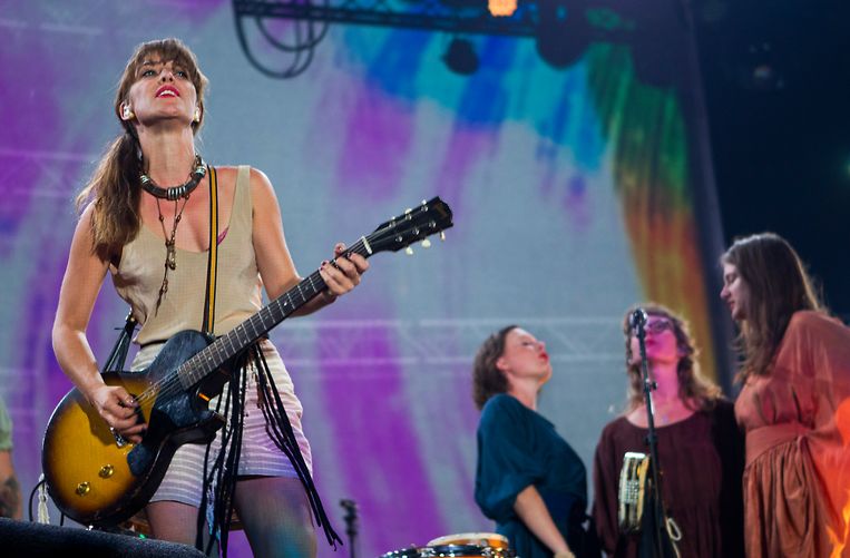 Leslie Feist op Lowlands 2012. Beeld ANP Kippa
