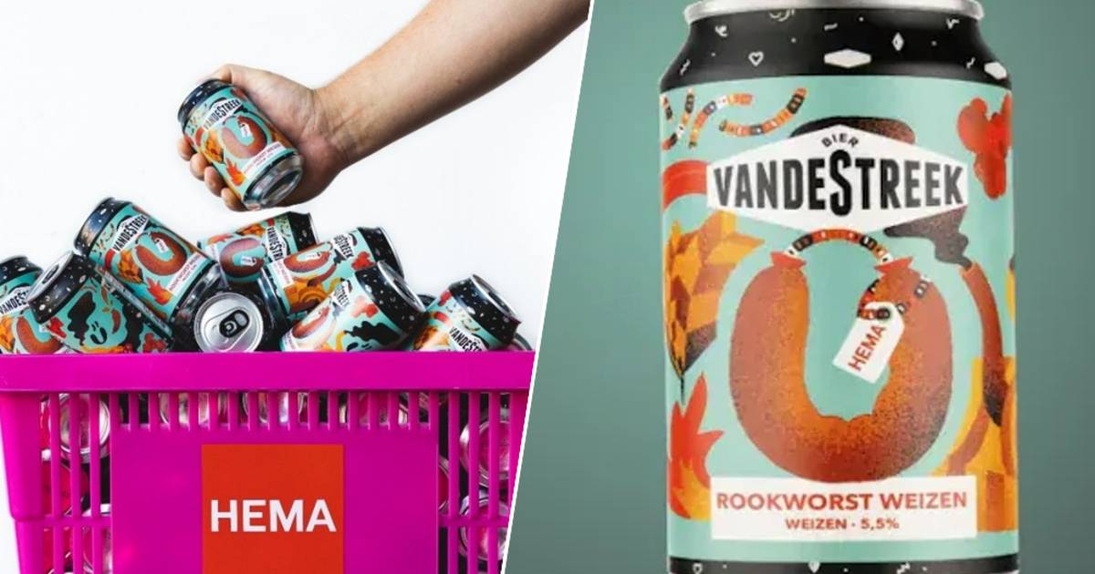 Montgomery Absoluut de wind is sterk HEMA pakt uit met opvallend rookworstbier: zit er echt worst in je blikje?  | Eten | hln.be