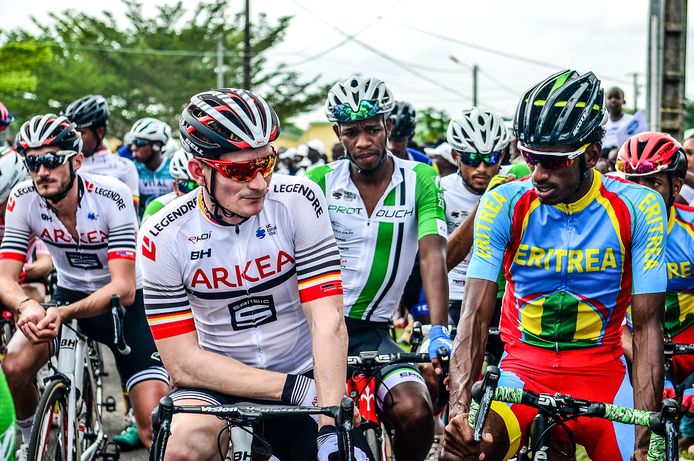 Andre Greipel rijdt voor Team Arkéa-Samsic in Gabon.