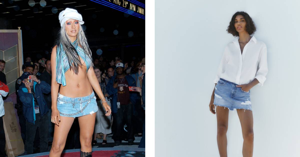 Ci vestiremo come Christina Aguilera in Niles?  La gonna di jeans ultra corta è di nuovo alla moda |  bellezza alla moda