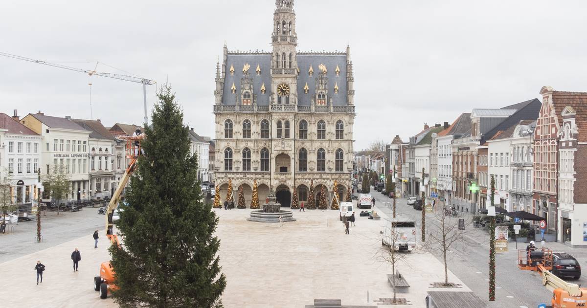 De kerstboom staat al op de Markt van Oudenaarde Oudenaarde hln.be