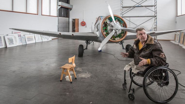 Rob Scholte in april 2018 in zijn museum. Beeld Dingena Mol