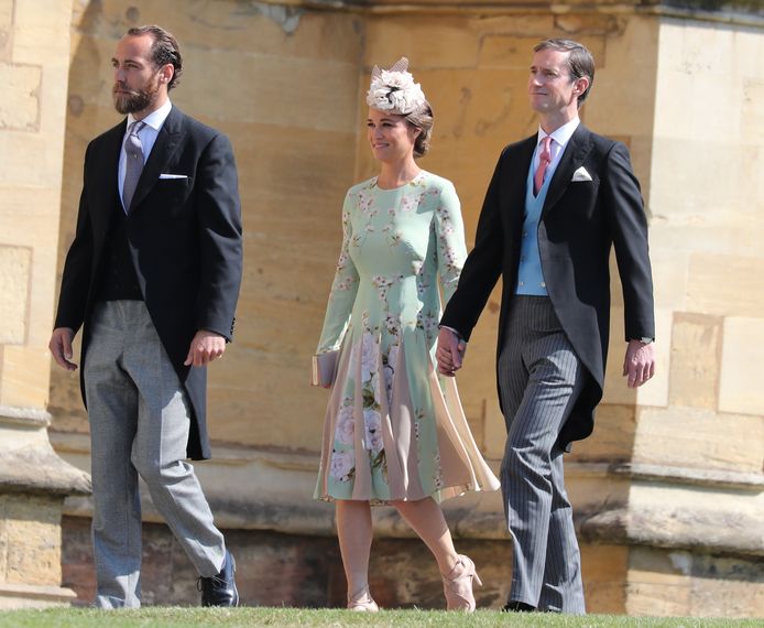 Pippa Middleton en James Matthews op het huwelijk van Prins Harry en Meghan Markle.