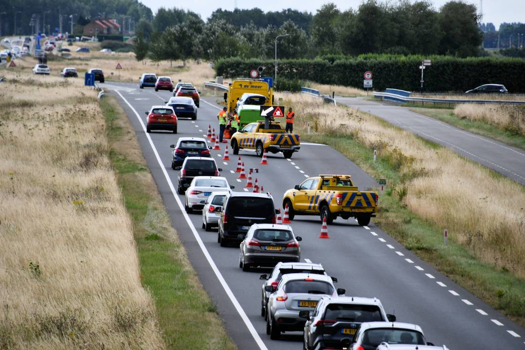 File en schade na aanrijding 1e