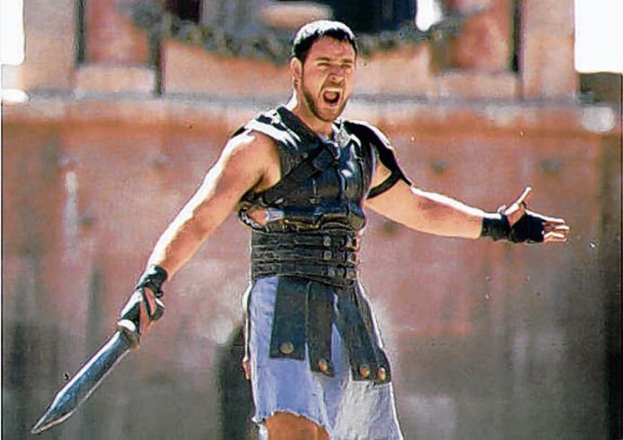 Russell Crowe als generaal Maximus in Gladiator.