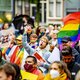 Protest tegen Hongaarse anti-lhbti-wet bij Homomonument