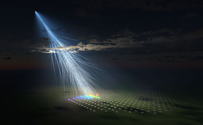 Astronomen hebben een deeltje afkomstig uit de ruimte op aarde waargenomen met een extreem hoge energie